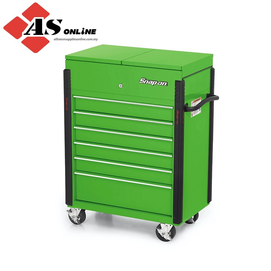 SNAP-ON 32" Six-Drawer Compact Split Lid Cart (Extreme Green) / Model: KRSC343PJJ