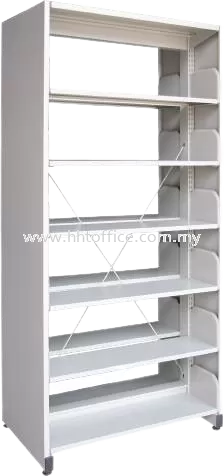 S326 - Close Double Sided Library Rack