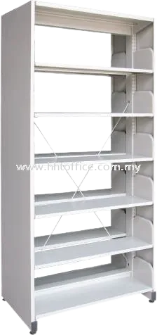 S326 - Close Double Sided Library Rack