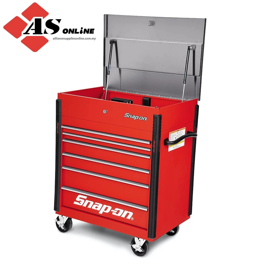 SNAP-ON 36" Six-Drawer Heavy-Duty Stainless Steel Top Shop Cart (Red) / Model: KRSC242PBO1