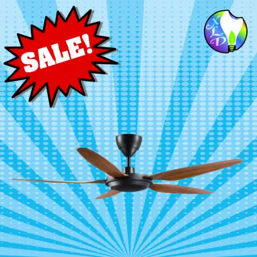 Ceiling Fan Black & Wood