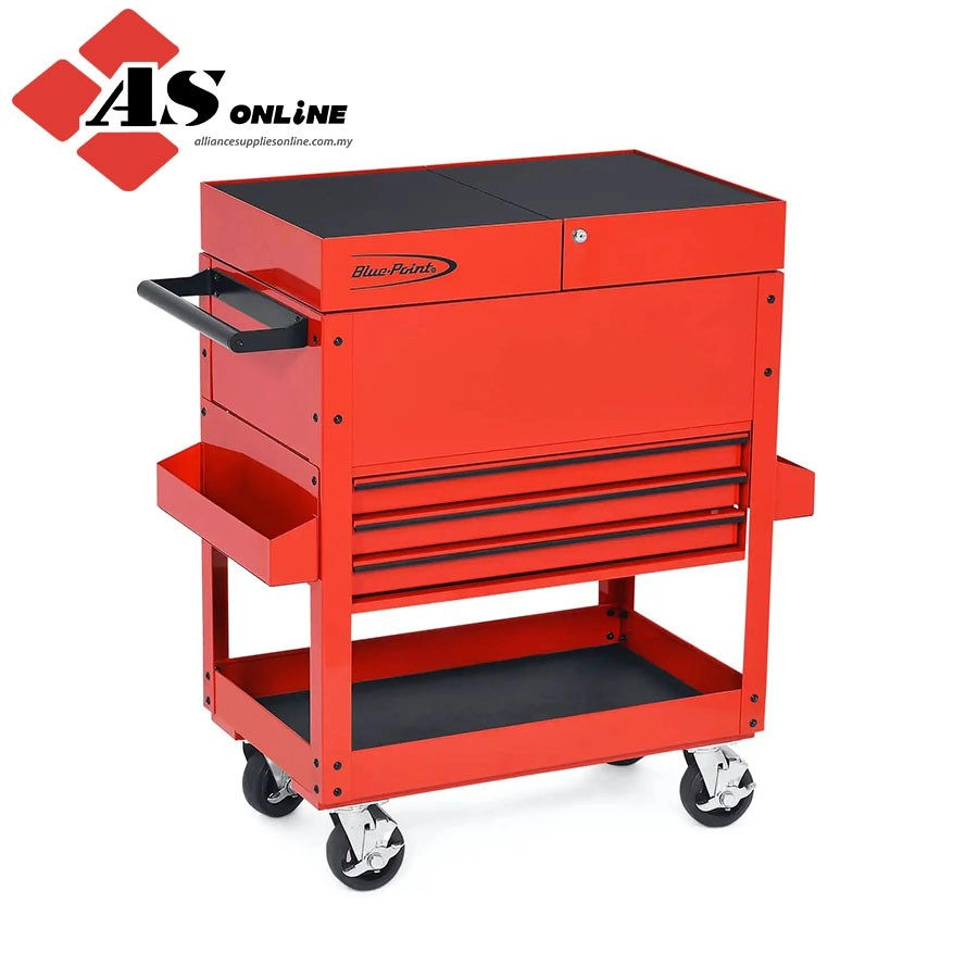 SNAP-ON 32" Sliding Lid, 12" Deep Top Compartment, Three-Drawer Roll Cart  (Blue-Point) (Red) / Model: KRBCKS30BN Tool Storage SNAP-ON Tools Storage  Mobile Solutions Tool Storage Malaysia, Melaka, Selangor, Kuala Lumpur  (KL), Johor