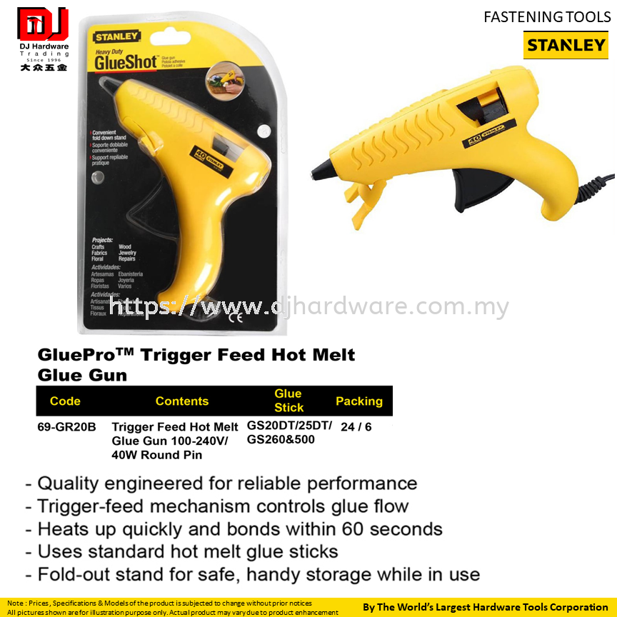 Stanley GlueShot Hot Melt Glue Gun