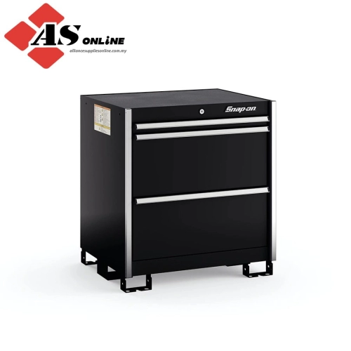 SNAP-ON Three-Drawer Standard Plus Tall Bench (Gloss Black w/ Brushed Trim) / Model: KSPT031AAPB