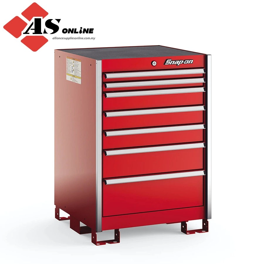 SNAP-ON Seven-Drawer Standard Counter (Red with Brushed Trim) / Model: KSSC071AAPBN