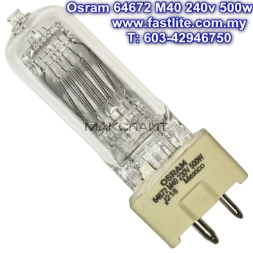 Osram 64672 240v 500w M40 Display Optic bulb (made in Mexico)