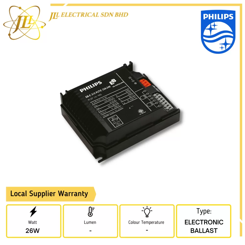 PHILIPS EB-C 126 PLT/C 220-240V 50/60Hz ELECTRONIC BALLAST 913713198814