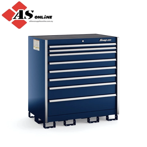 SNAP-ON Eight-Drawer Extra-Wide Standing Counter (Royal Blue with Brushed Trim) / Model: KSES081AAPCN