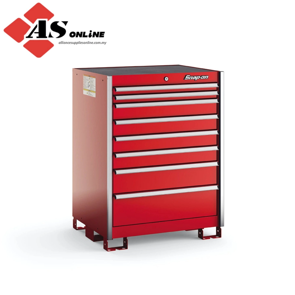 SNAP-ON Eight-Drawer Standard Plus Standing Counter (Red w/ Brushed Trim) / Model: KSPS081AAPBN