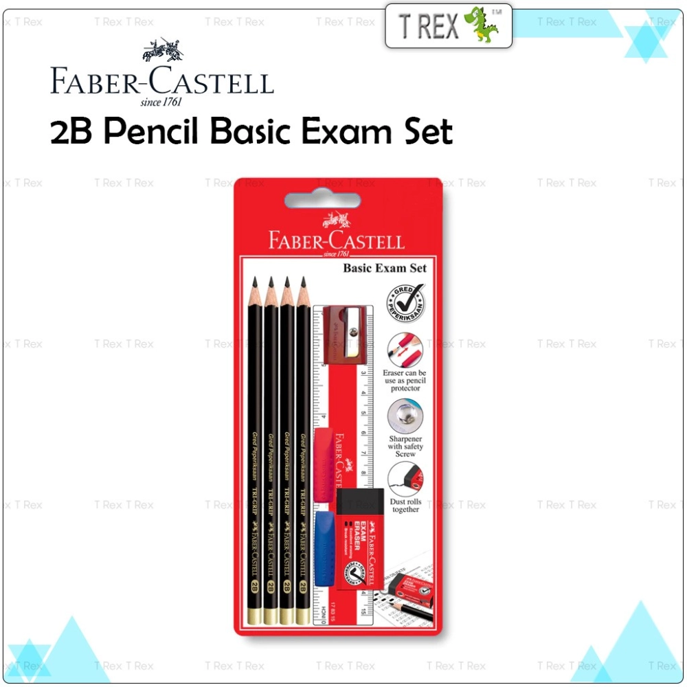 Faber Castell 2B Pencil Basic Exam Set