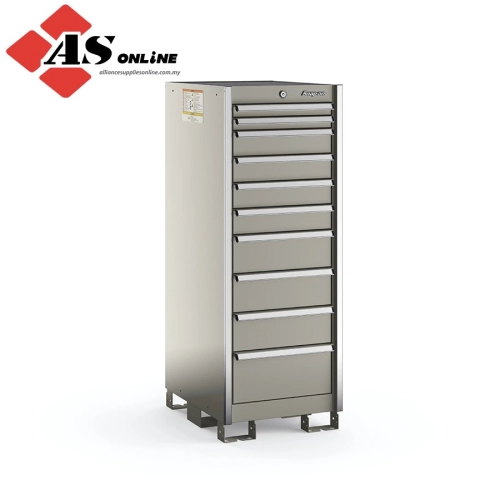 SNAP-ON 10-Drawer Narrow Eye-Level (Arctic Silver w/ Brushed Trim) / Model: KSNE101AAZBB