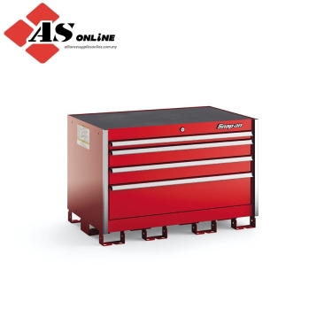 SNAP-ON Four-Drawer Extra-Wide Desk (Red w/ Brushed Trim) / Model: KSED041AAPBN