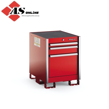 SNAP-ON Three-Drawer Narrow Desk (Red w/ Brushed Trim) / Model: KSND032AAPBN