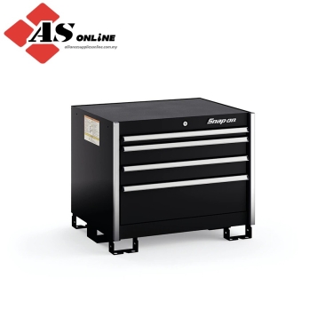 SNAP-ON Four-Drawer Standard Plus Desk (Gloss Black w/ Brushed Trim) / Model: KSPD041AAPB