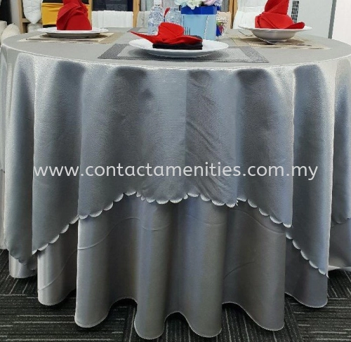 Round Table Cloth-Silver grey