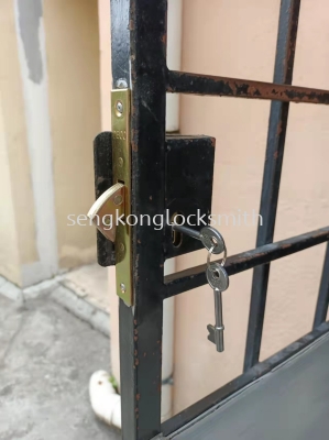 replace iron door lock