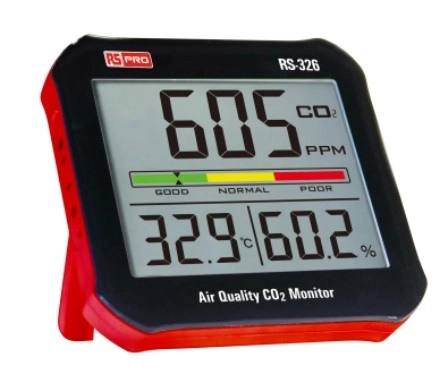 236-2654 - RS PRO RS-326 Air Quality Meter, Battery, USB-powered