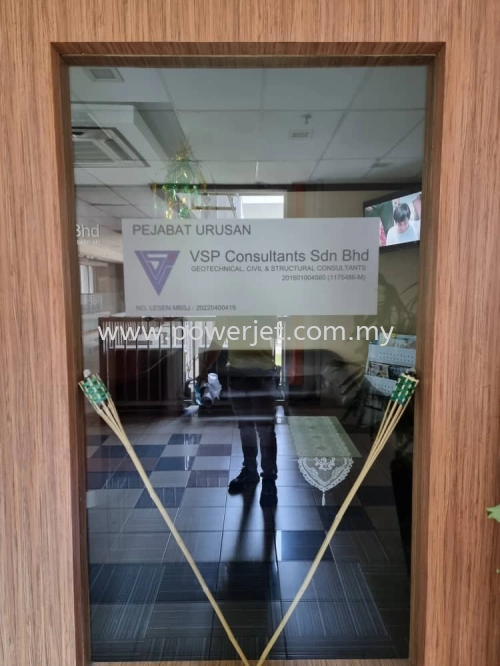 Office Glass Door Sticker Company Name