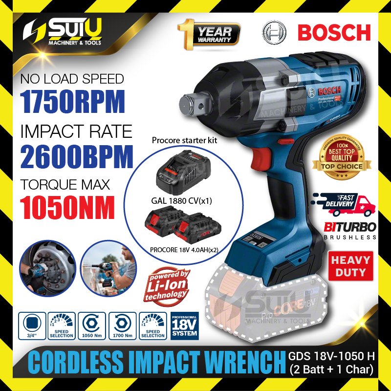 BOSCH GDS18V 1050H GDS 18V 1050H 18V 1050NM Cordless Brushless