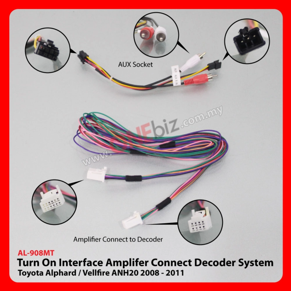 Turn On Interface Amplifer Connect Decoder System Toyota Alphard / Vellfire ANH20 2008 - 2011 AL-908MT