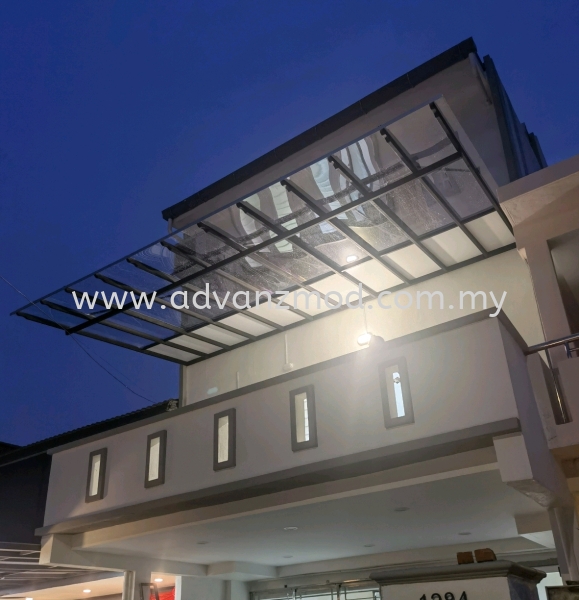 Mild Steel Awning Cover With Polycarbonate + Aluminium Composite Panel  Roofing & Awning  Selangor, Malaysia, Kuala Lumpur (KL), Puchong Supplier, Supply, Supplies, Retailer | Advanz Mod Trading