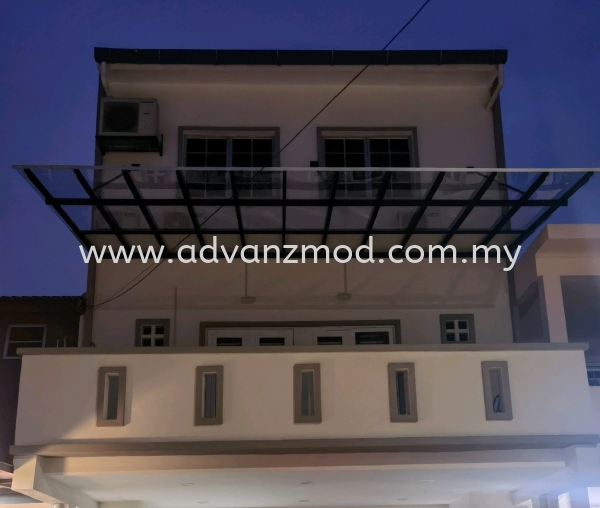 Mild Steel Awning Cover With Polycarbonate + Aluminium Composite Panel  Roofing & Awning  Selangor, Malaysia, Kuala Lumpur (KL), Puchong Supplier, Supply, Supplies, Retailer | Advanz Mod Trading