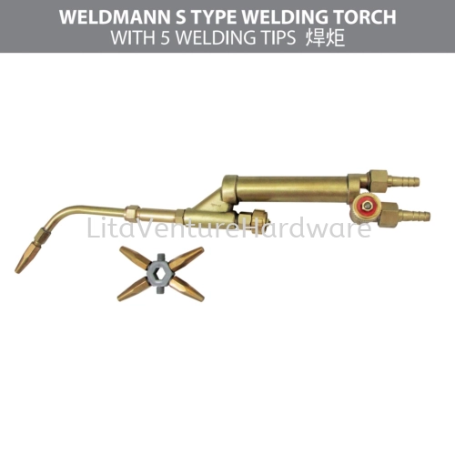 WELDMANN S TYPE WELDING TORCH WITH 5PC WELDING TIPS