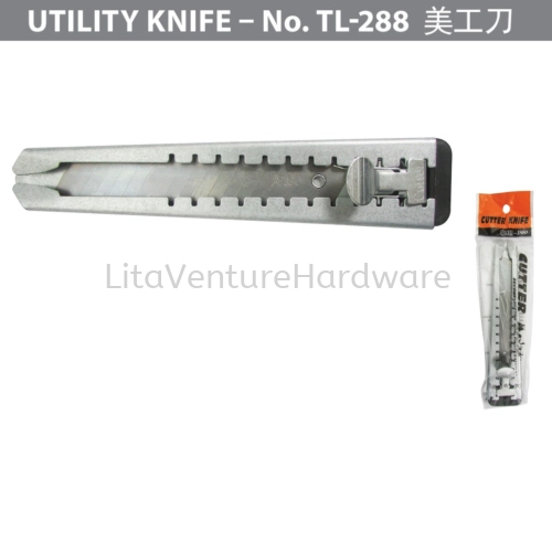 UTILITY KNIFE STEEL PUSH TYPE