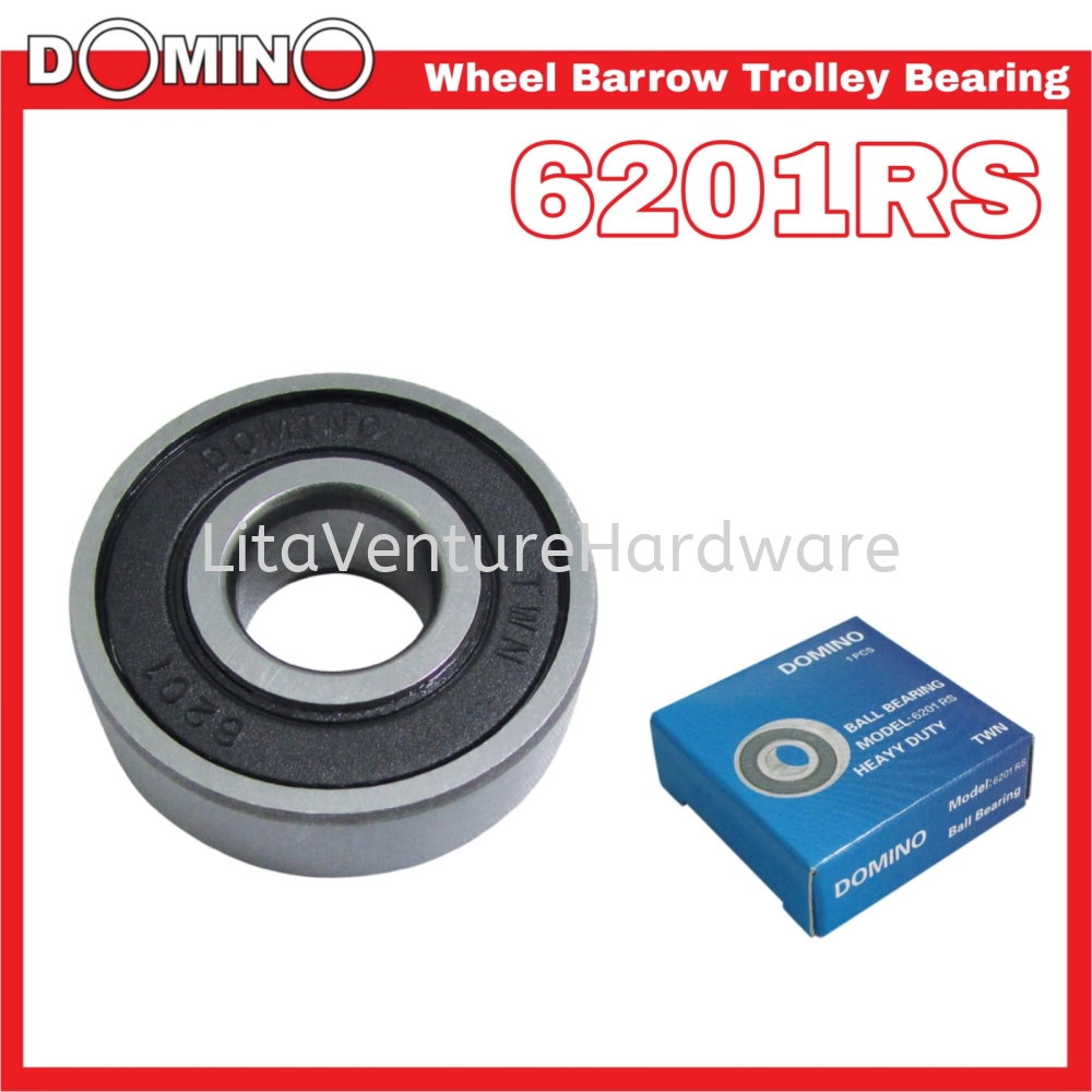 DOMINO WHEEL BARROW TROLLEY BEARING 6201RS