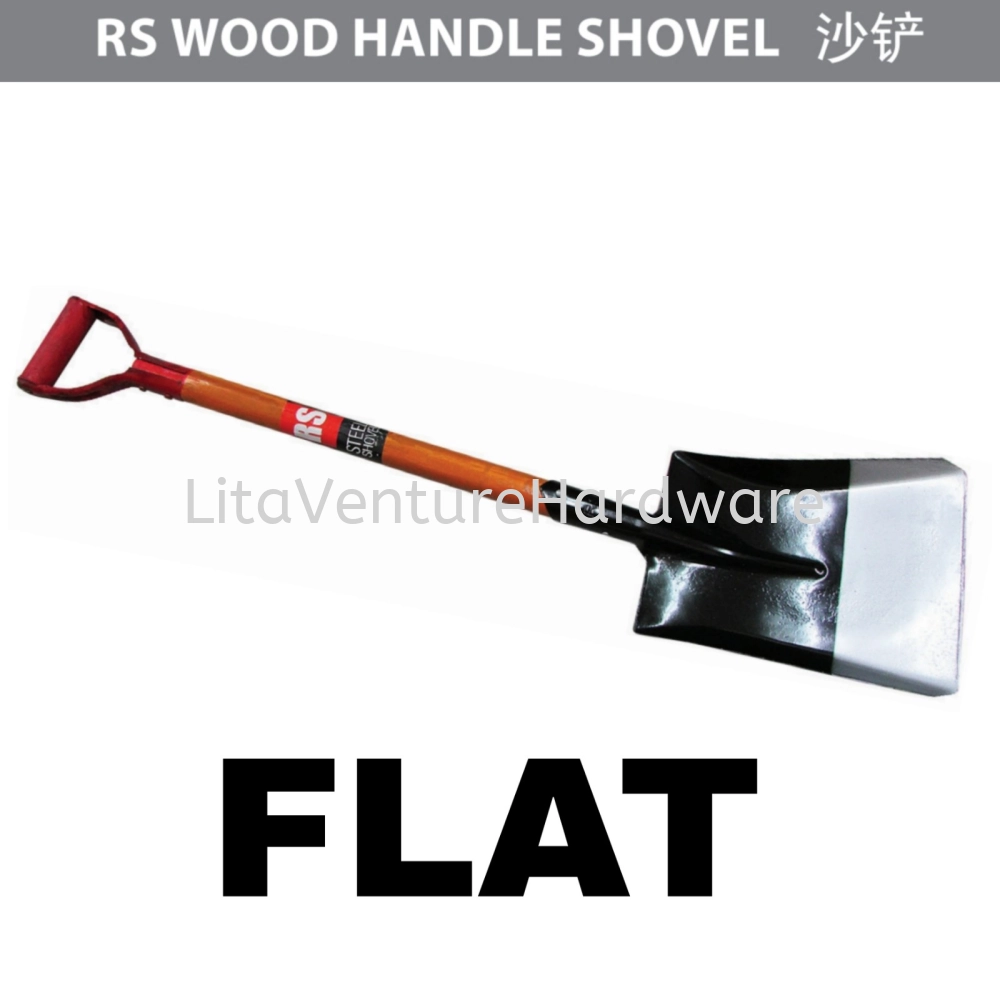 WOOD HANDLE SHOVEL FLAT TYPE