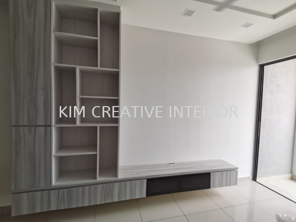 TV Console & Display Cabinet TV Cabinet Living Room Design Selangor, Malaysia, Kuala Lumpur (KL), Seri Kembangan Service | Kim Creative Interior Sdn Bhd