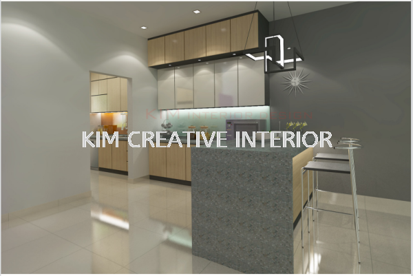 Dry Kitchen Eco Majestic - Merrydale 3D Drawing Selangor, Malaysia, Kuala Lumpur (KL), Seri Kembangan Service | Kim Creative Interior Sdn Bhd