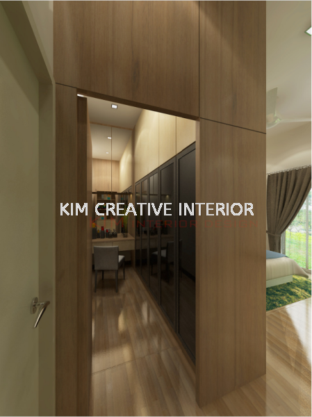 Master Walk in Closet c/w Hidden Door Eco Majestic - Merrydale 3D Drawing Selangor, Malaysia, Kuala Lumpur (KL), Seri Kembangan Service | Kim Creative Interior Sdn Bhd