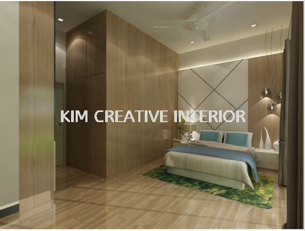 Master Walk in Closet & Bed Headboard Eco Majestic - Merrydale 3D Drawing Selangor, Malaysia, Kuala Lumpur (KL), Seri Kembangan Service | Kim Creative Interior Sdn Bhd