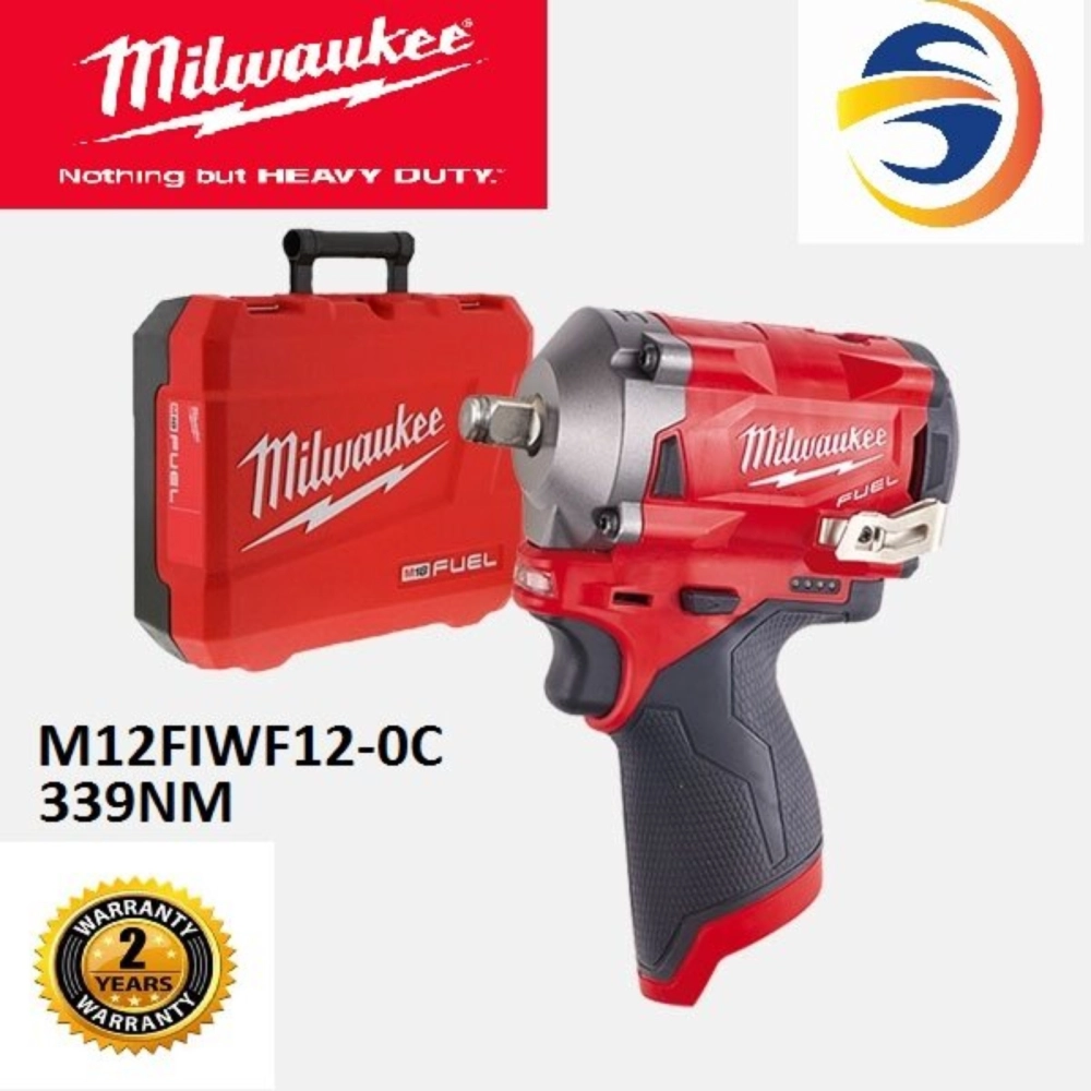 MILWAUKEE M12FIWF12-0C M12 FUEL 1/2" STUBBY IMPACT WRENCH (339NM)