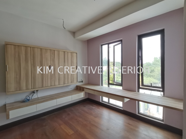 Study Desk & TV Cabinet Study & Dressing Table Bedroom Design Selangor, Malaysia, Kuala Lumpur (KL), Seri Kembangan Service | Kim Creative Interior Sdn Bhd