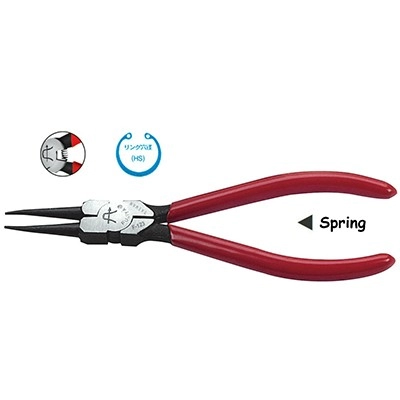 F123 Fujiya 7"/180mm Internal Circlip Pliers - Straight Nose