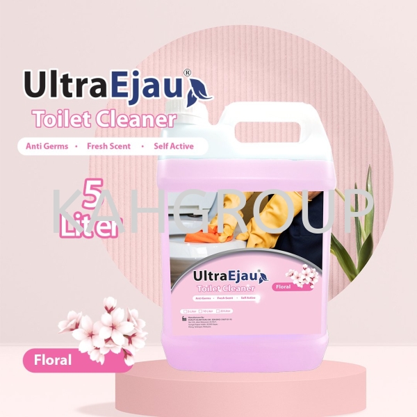 UltraEjau Toilet Cleaner_Floral @ 5 Liter Industrial & Household Cleaning Products Selangor, Malaysia, Kuala Lumpur (KL), Johor Bahru (JB), Penang, Perak Supplier, Suppliers, Supply, Supplies | Kualiti Alam Hijau (M) Sdn Bhd