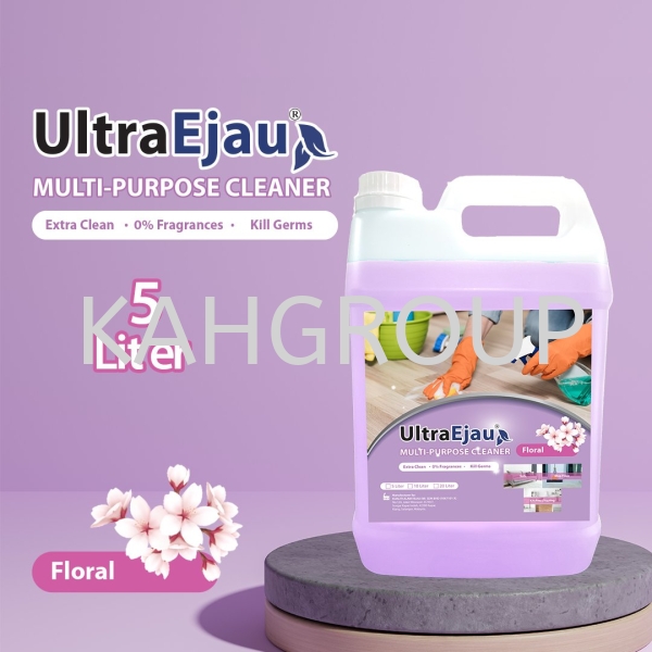 UltraEjau Multi Purpose Cleaner_Floral @ 5 Liter Industrial & Household Cleaning Products Selangor, Malaysia, Kuala Lumpur (KL), Johor Bahru (JB), Penang, Perak Supplier, Suppliers, Supply, Supplies | Kualiti Alam Hijau (M) Sdn Bhd