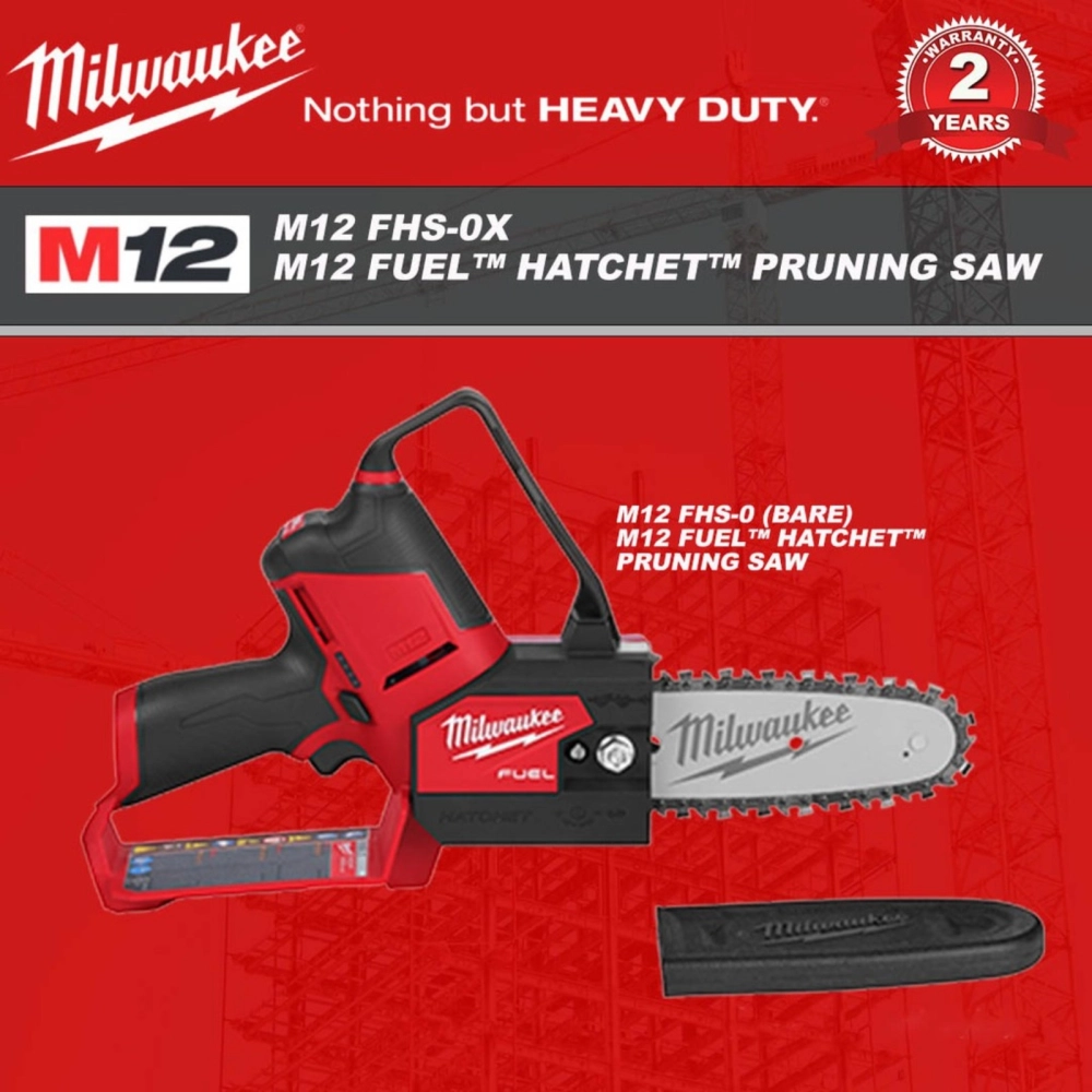 MILWAUKEE PROMOTION 8 ITEMS COMBO SET (M12-FHS+M12-BBL+M12-PAL+48-22-8302) Pruning Saw / Mini Chainsaw / m12BBL Brushed Blower / Cordless Blower / Packout Cooler