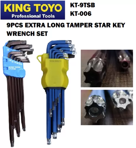 [LOCAL] KING TOYO 9PCS EXTRA LONG TAMPER STAR KEY WRENCH SET