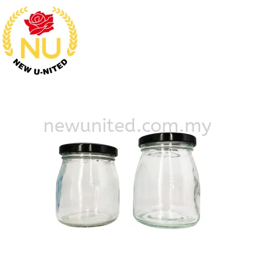 PUDDING JAR BLACK METAL LID 