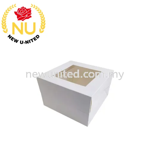 WINDOW CAKE BOX WHITE