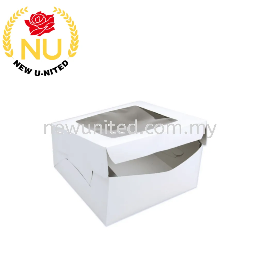 WINDOW CAKE BOX WHITE