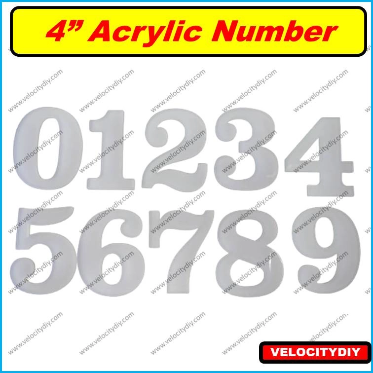 （门牌号码）4" Acrylic Golden Number Mailbox Signs Number Nombor Rumah Number Plate House Address Number