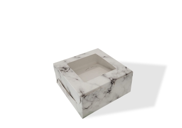 Marble Design 4pcs Cup Cake Box -10pcs