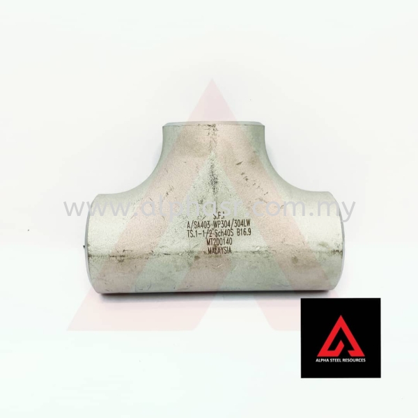 TS.1-1/2'' SCH40S B16.9 Welded Tee Fitting Stainless Steel Accessories Selangor, Klang, Kuala Lumpur (KL), Malaysia Mild Steel, Gate Accessories  | Alpha Steel Resources (M) Sdn Bhd