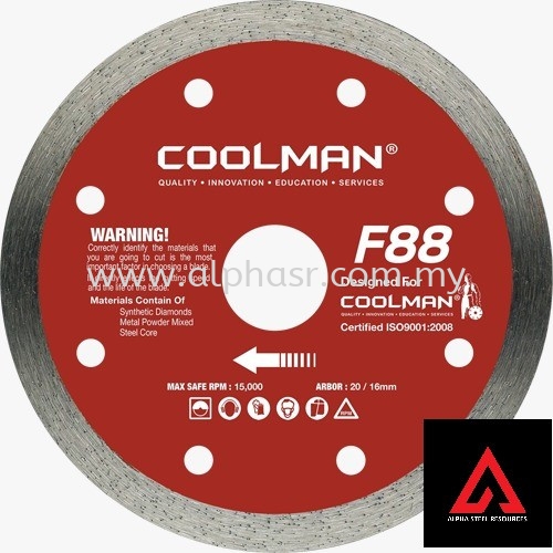 COOLMAN F88 Series Thin Turbo Blade Disc Hardware Selangor, Klang, Kuala Lumpur (KL), Malaysia Mild Steel, Gate Accessories  | Alpha Steel Resources (M) Sdn Bhd