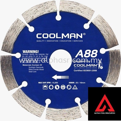 COOLMAN A88 Series Thin Turbo Blade Disc Hardware Selangor, Klang, Kuala Lumpur (KL), Malaysia Mild Steel, Gate Accessories  | Alpha Steel Resources (M) Sdn Bhd