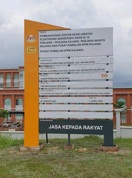 JKR project signboard Project Signage Signages Selangor, Malaysia, Kuala Lumpur (KL), Batu Caves Manufacturer, Maker, Design, Supplier | CP Sign Construction